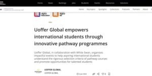 高考季大学逐梦时 白天鹅预科活动获泰晤士高等教育THE认可！